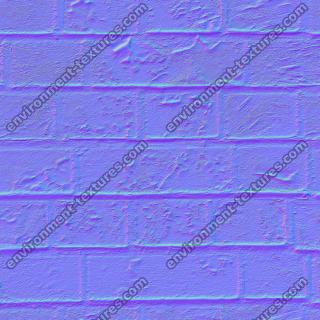 seamless wall bricks normal map 0010